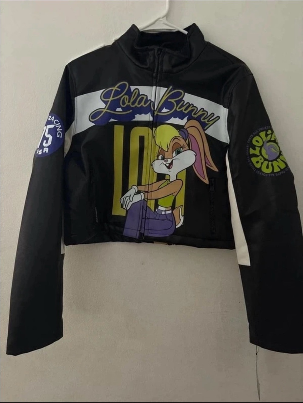 Warner Bros. Black Lola Bunny Graphic Cropped Jacket
